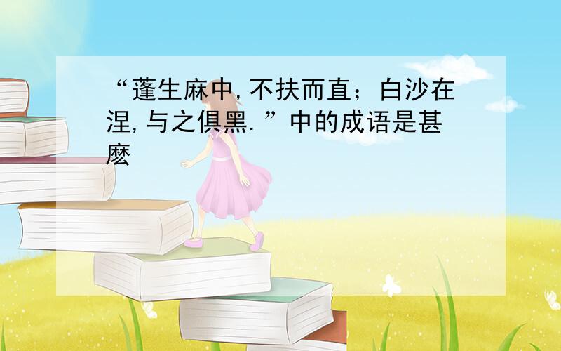 “蓬生麻中,不扶而直；白沙在涅,与之俱黑.”中的成语是甚麽