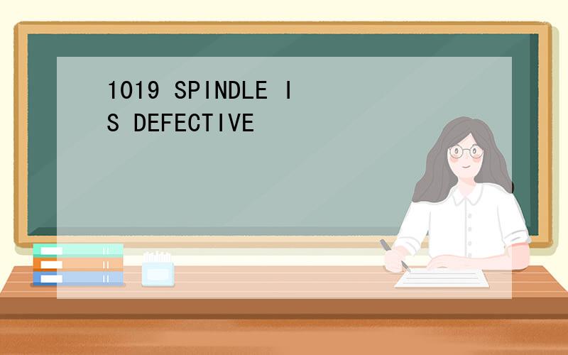 1019 SPINDLE IS DEFECTIVE