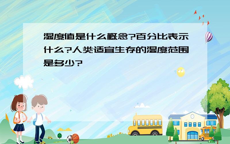 湿度值是什么概念?百分比表示什么?人类适宜生存的湿度范围是多少?