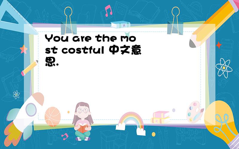 You are the most costful 中文意思.