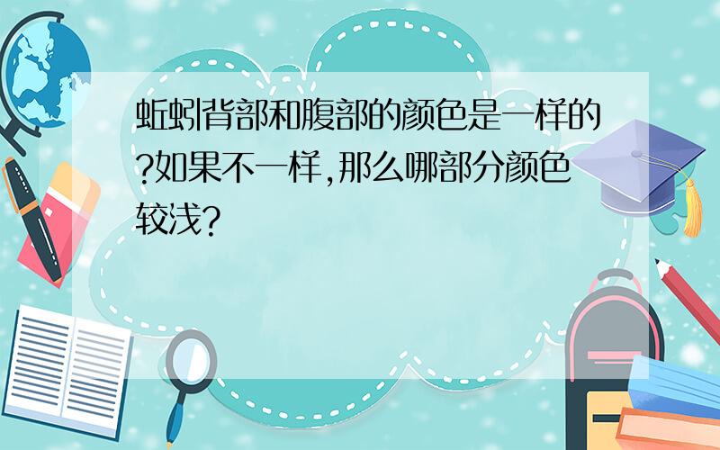 蚯蚓背部和腹部的颜色是一样的?如果不一样,那么哪部分颜色较浅?