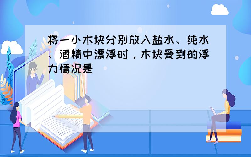 将一小木块分别放入盐水、纯水、酒精中漂浮时，木块受到的浮力情况是（　　）