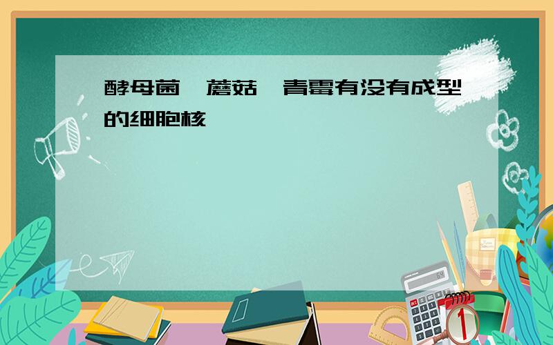 酵母菌、蘑菇、青霉有没有成型的细胞核