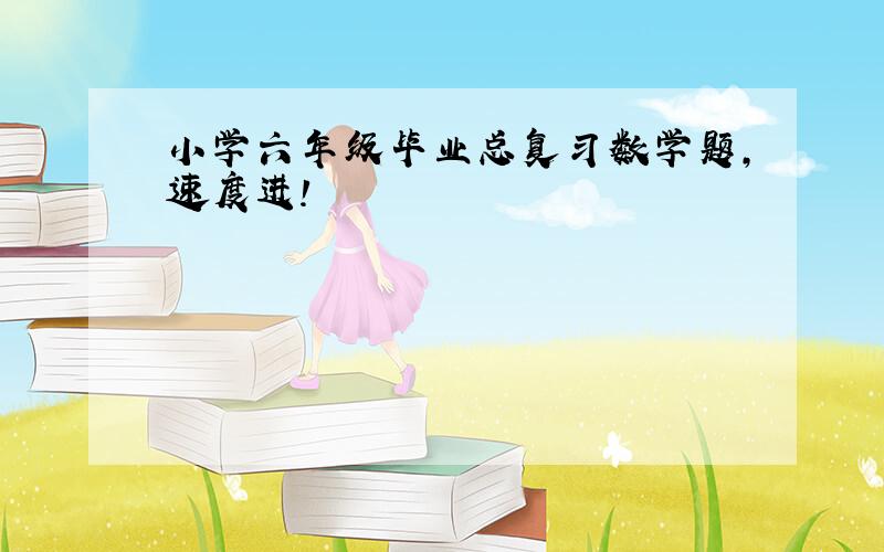 小学六年级毕业总复习数学题，速度进！