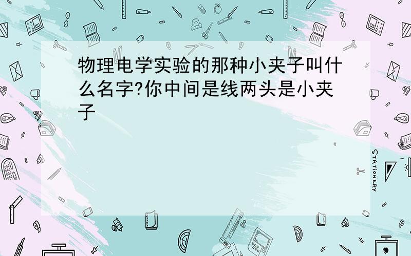 物理电学实验的那种小夹子叫什么名字?你中间是线两头是小夹子