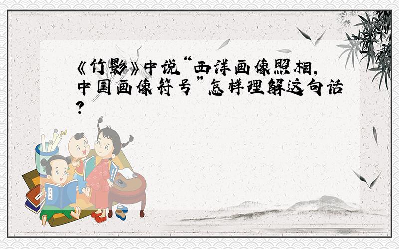 《竹影》中说“西洋画像照相,中国画像符号”怎样理解这句话?