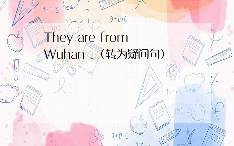 They are from Wuhan .（转为疑问句）