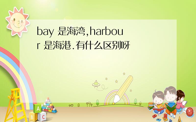 bay 是海湾,harbour 是海港.有什么区别呀