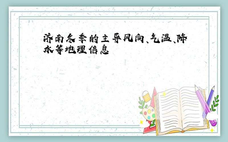 济南冬季的主导风向、气温、降水等地理信息