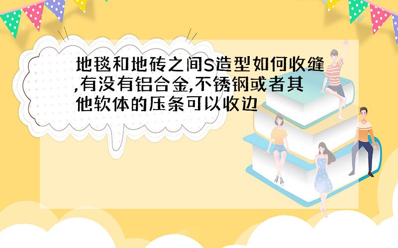 地毯和地砖之间S造型如何收缝,有没有铝合金,不锈钢或者其他软体的压条可以收边