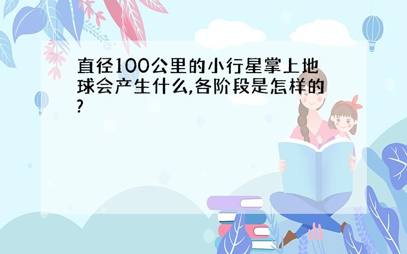 直径100公里的小行星掌上地球会产生什么,各阶段是怎样的?