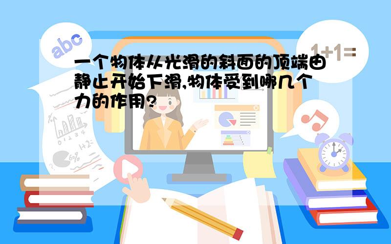 一个物体从光滑的斜面的顶端由静止开始下滑,物体受到哪几个力的作用?