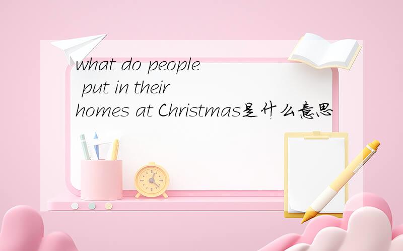 what do people put in their homes at Christmas是什么意思