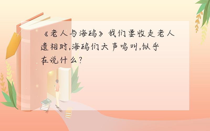 《老人与海鸥》我们要收走老人遗相时,海鸥们大声鸣叫,似乎在说什么?