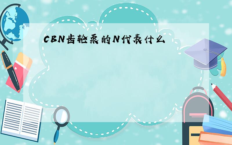 CBN齿轮泵的N代表什么