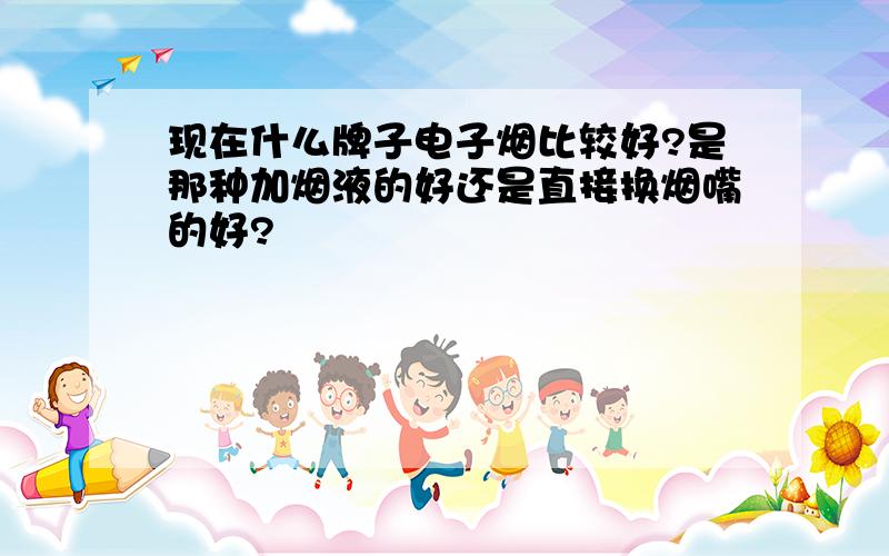 现在什么牌子电子烟比较好?是那种加烟液的好还是直接换烟嘴的好?