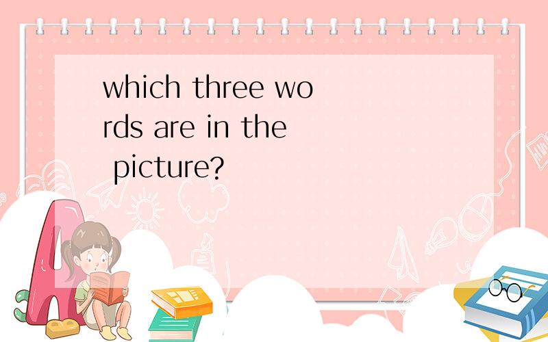 which three words are in the picture?