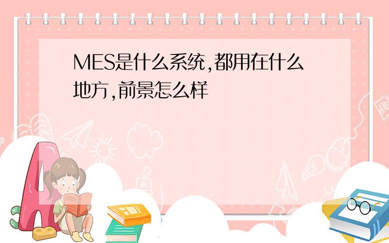 MES是什么系统,都用在什么地方,前景怎么样