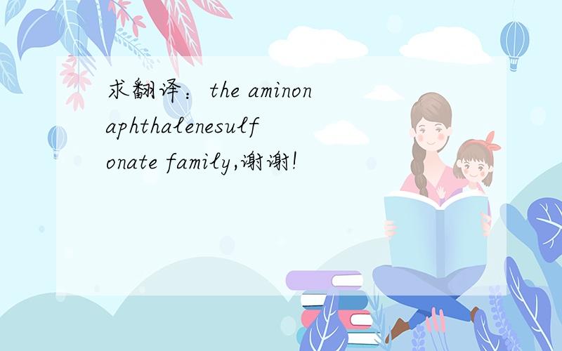 求翻译：the aminonaphthalenesulfonate family,谢谢!