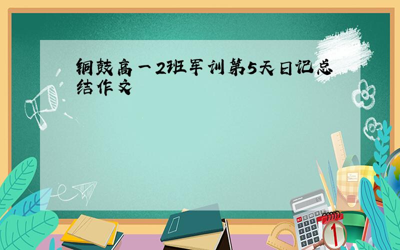 铜鼓高一2班军训第5天日记总结作文