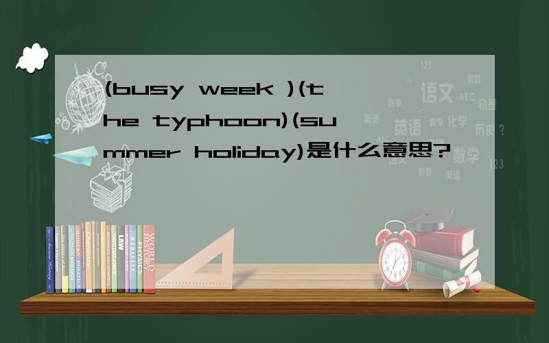 (busy week )(the typhoon)(summer holiday)是什么意思?