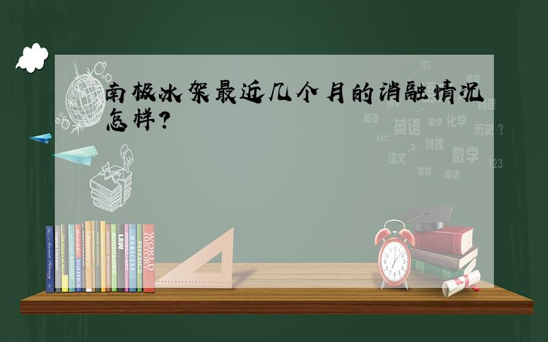 南极冰架最近几个月的消融情况怎样?