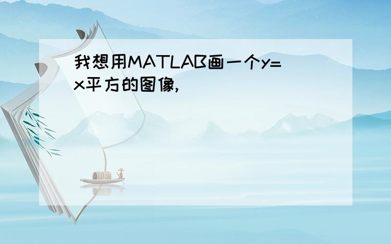 我想用MATLAB画一个y=x平方的图像,