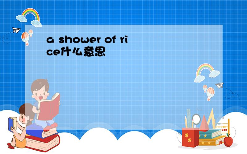 a shower of rice什么意思