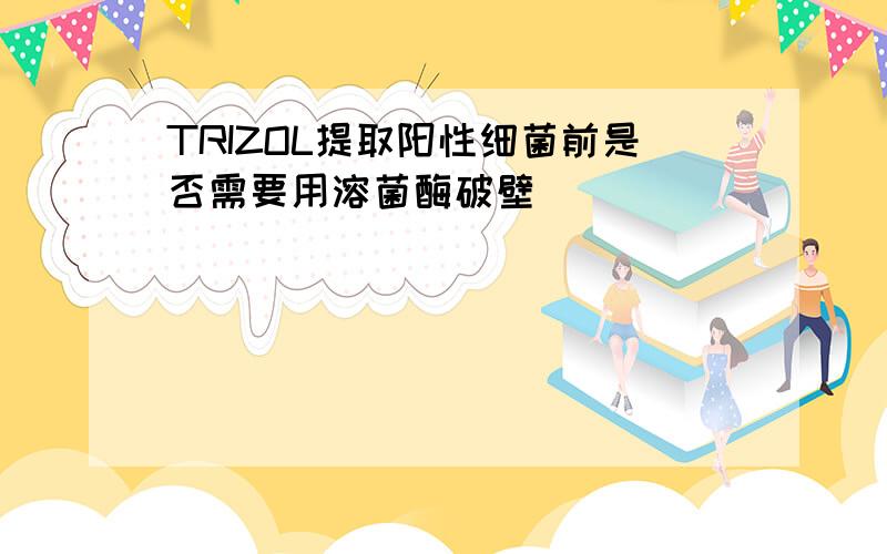 TRIZOL提取阳性细菌前是否需要用溶菌酶破壁