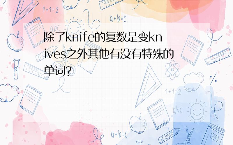 除了knife的复数是变knives之外其他有没有特殊的单词?