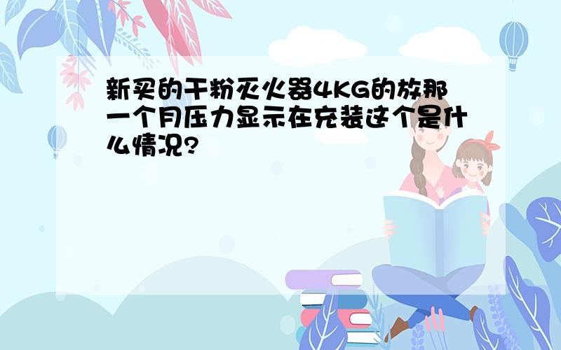 新买的干粉灭火器4KG的放那一个月压力显示在充装这个是什么情况?