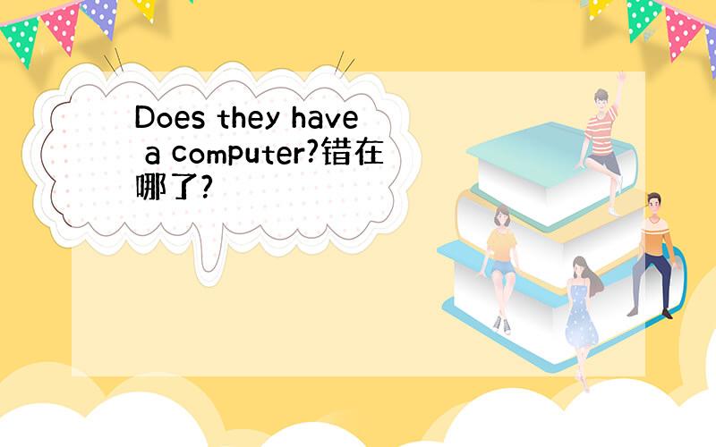 Does they have a computer?错在哪了?