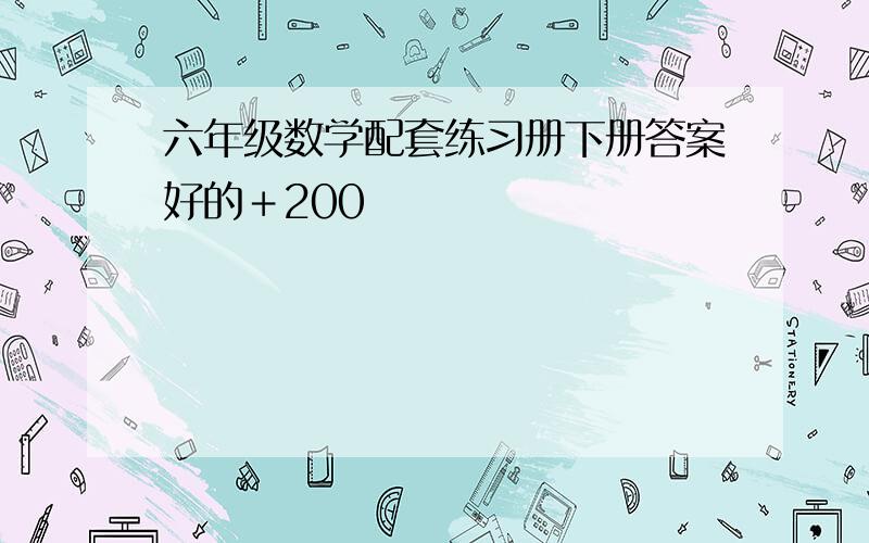 六年级数学配套练习册下册答案好的＋200