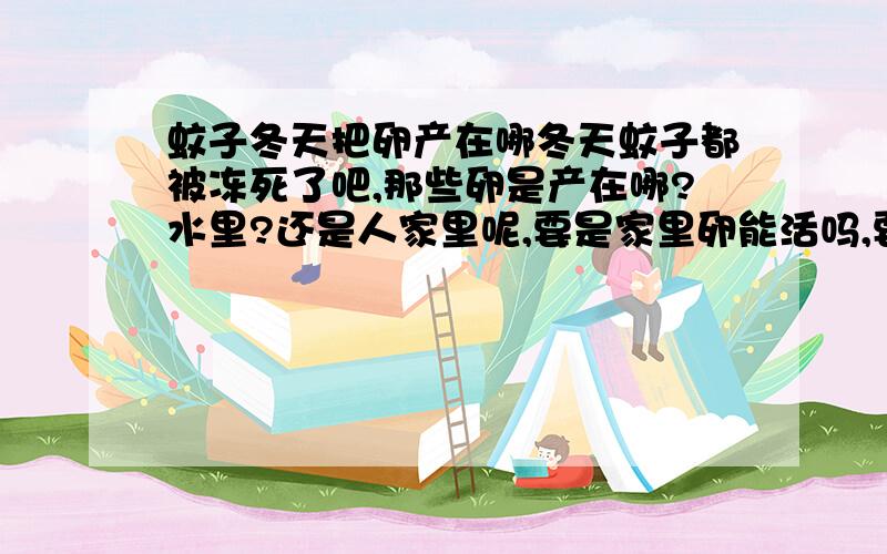 蚊子冬天把卵产在哪冬天蚊子都被冻死了吧,那些卵是产在哪?水里?还是人家里呢,要是家里卵能活吗,要是水里我们那就只有喝的水