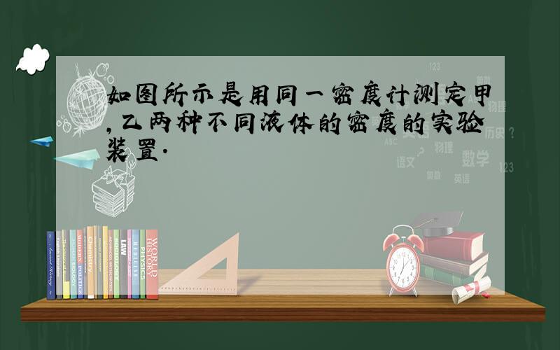 如图所示是用同一密度计测定甲,乙两种不同液体的密度的实验装置.