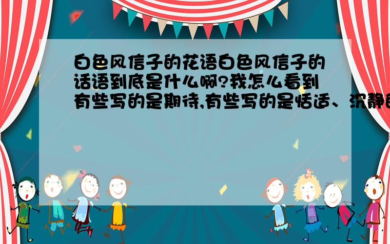 白色风信子的花语白色风信子的话语到底是什么啊?我怎么看到有些写的是期待,有些写的是恬适、沉静的爱（不敢表露的爱）……?