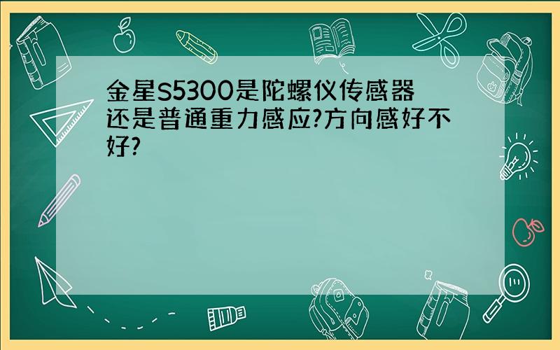 金星S5300是陀螺仪传感器还是普通重力感应?方向感好不好?