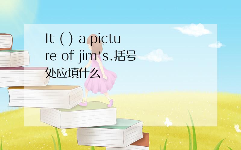 It ( ) a picture of jim's.括号处应填什么