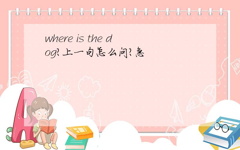 where is the dog?上一句怎么问?急