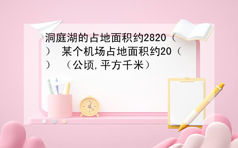 洞庭湖的占地面积约2820（） 某个机场占地面积约20（） （公顷,平方千米）