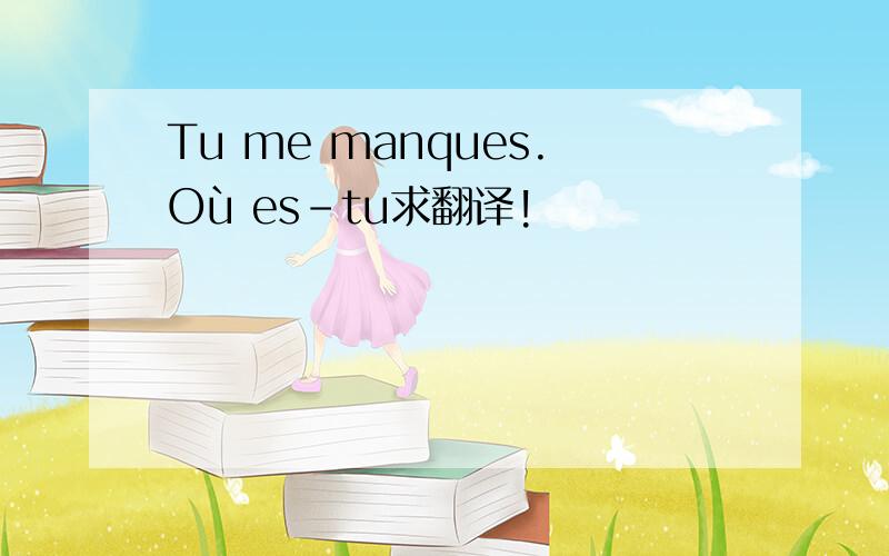 Tu me manques.Où es-tu求翻译!