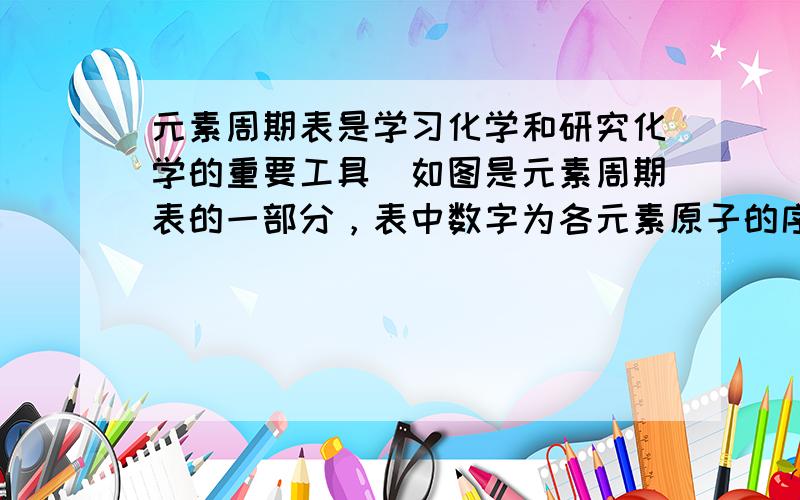 元素周期表是学习化学和研究化学的重要工具．如图是元素周期表的一部分，表中数字为各元素原子的序数，利用下表回答相关问题：