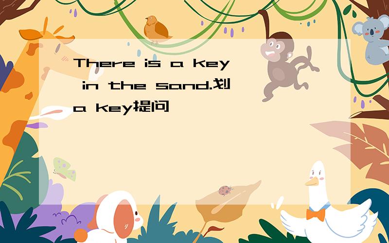 There is a key in the sand.划a key提问