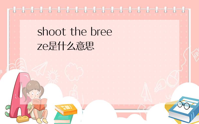 shoot the breeze是什么意思