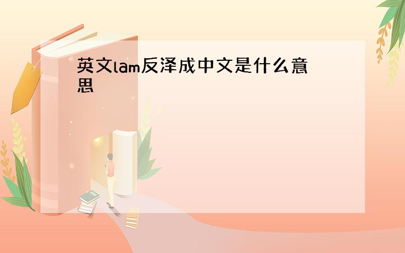 英文lam反泽成中文是什么意思