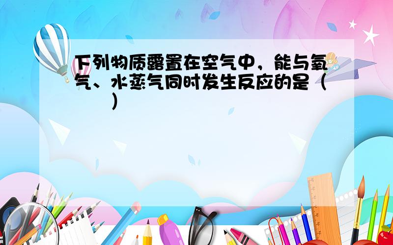 下列物质露置在空气中，能与氧气、水蒸气同时发生反应的是（　　）