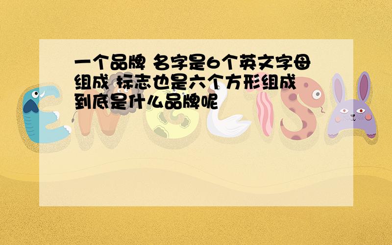 一个品牌 名字是6个英文字母组成 标志也是六个方形组成 到底是什么品牌呢