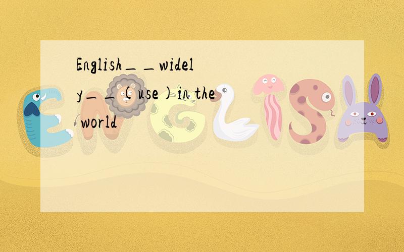 English__widely__(use)in the world