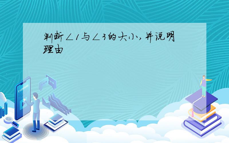 判断∠1与∠3的大小,并说明理由