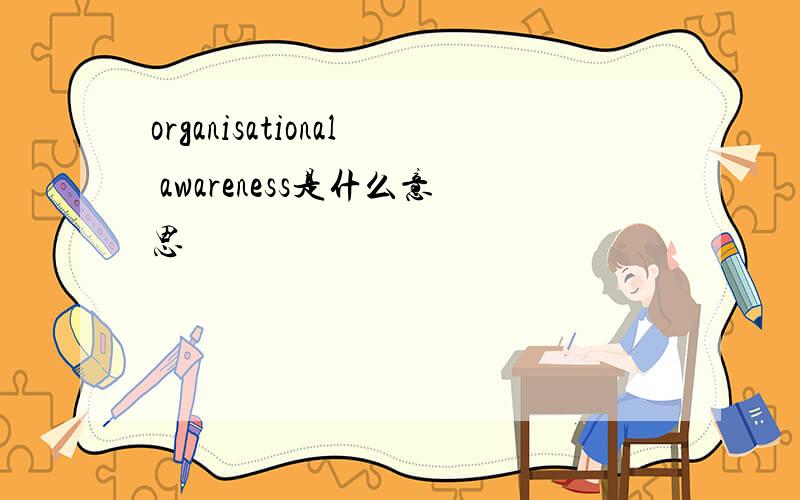 organisational awareness是什么意思